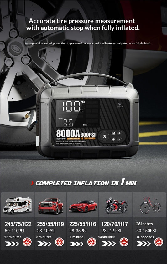 Last stand Jump Starter & Tire Pump